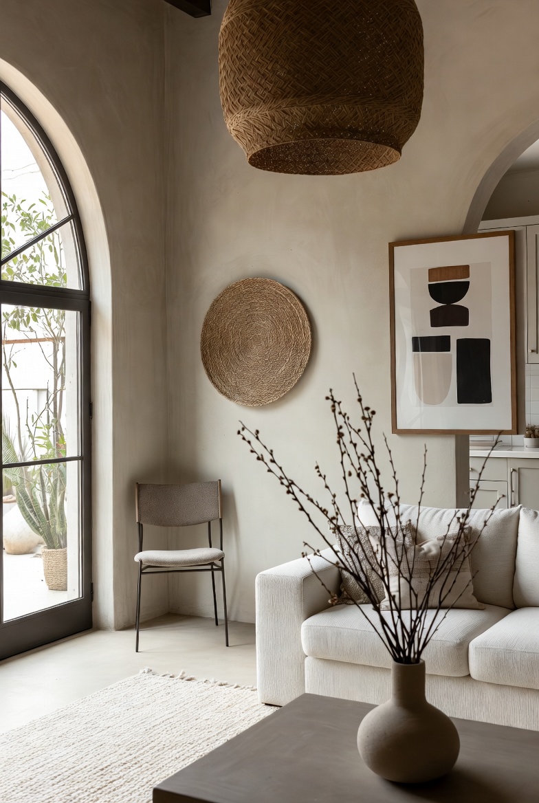 Moderne interieurdecoratie met thematische elementen